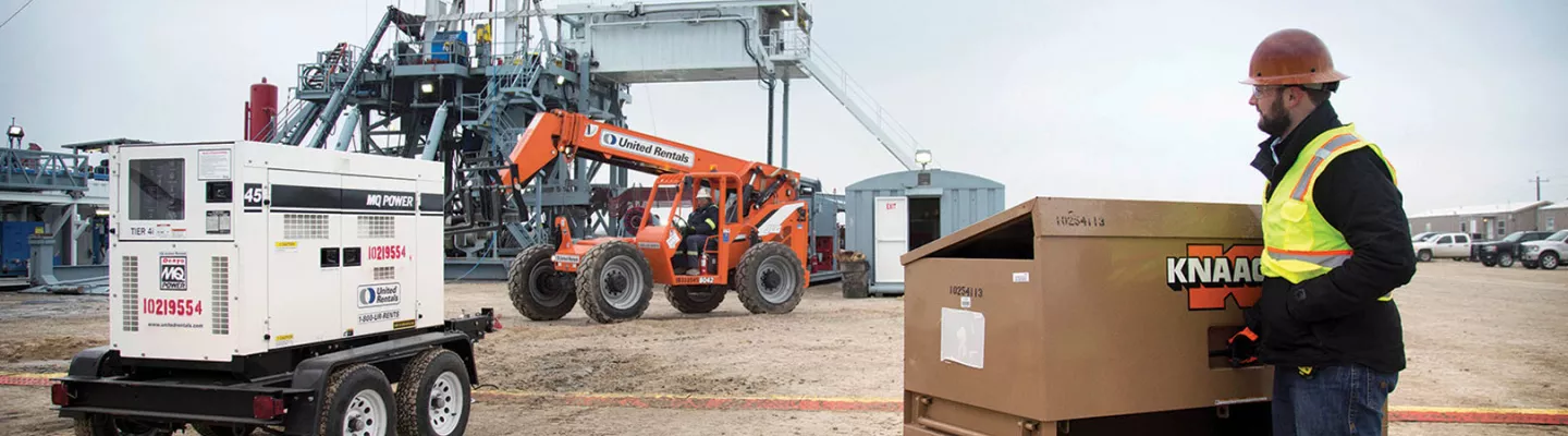 Génératrice portative sur le chantier