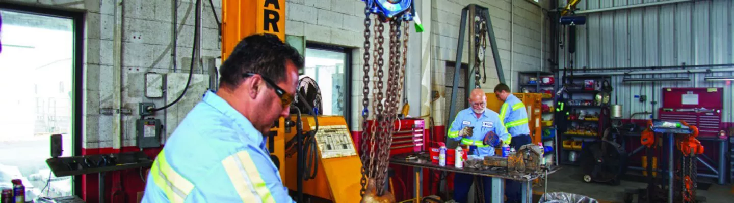 Article Bannière palans à chaîne