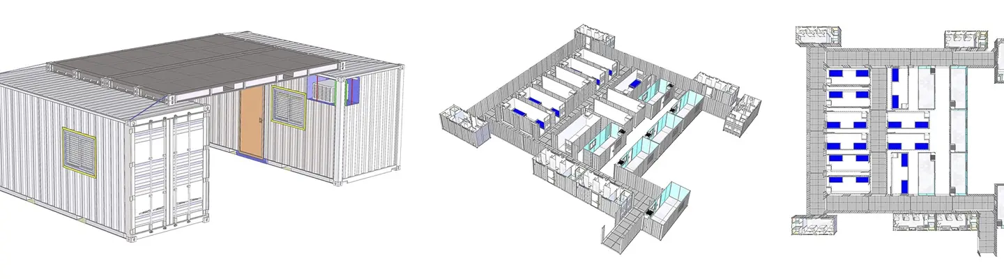 Installations de tests médicaux à court terme RoyalWolf