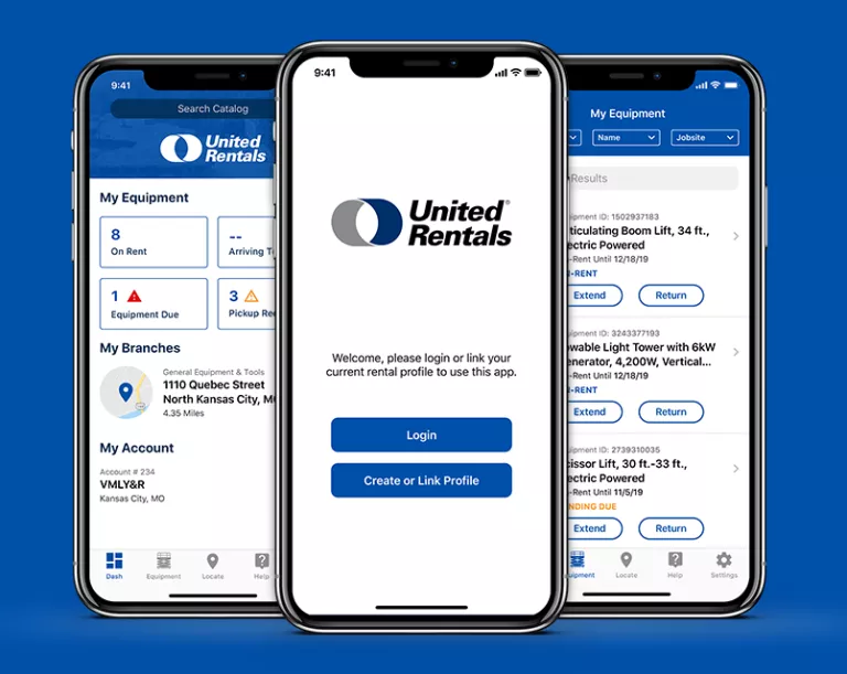trois téléphones montrant des écrans d’application