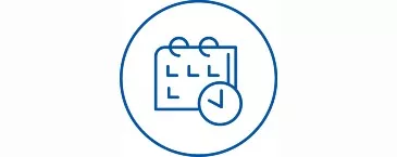 icône d’horloge et de calendrier
