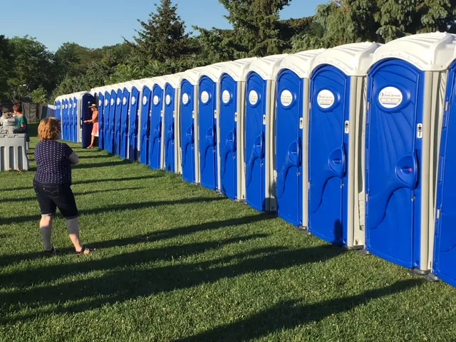 Toilettes portatives lors d’un grand événement