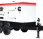 Groupe électrogène remorquable Cummins blanc et rouge de 60kW