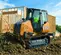 Bouteur Case orange sur un chantier
