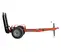 Remorque Ditch Witch orange pour trancheuse à conducteur accompagnant avec rampe verticale