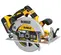 Scie circulaire DEWALT jaune, grise et noire, 18,4 cm, sans fil, électrique