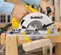 Scie circulaire DEWALT jaune, grise et noire, 18,4 cm, électrique