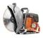 Scie à béton HUSQVARNA orange, noire et grise, 35,56 cm, à essence