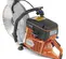 Scie à béton HUSQVARNA orange, noire et grise, 35,56 cm, à essence