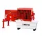 Malaxeur de mortier MULTIQUIP rouge et blanc, 0,34 m³, essence