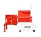 Malaxeur de mortier MULTIQUIP rouge et blanc, 0,34 m³, essence