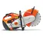 Ébouteuse à béton Stihl orange et blanche de 30 cm