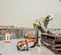 Ébouteuse à béton Stihl orange et blanche de 30 cm