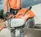 Ébouteuse à béton STIHL orange, blanche et noire, 35,6 cm, essence