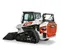 Chargeuse à chenilles compacte Bobcat blanche et noire