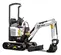 Mini-excavatrice Bobcat blanche et noire