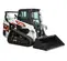 Chargeuse à chenilles compacte Bobcat blanche et noire