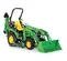Chargeuse de rétrocaveuse JOHN DEERE verte, noire et jaune de 20 à 29 ch, 2,5 m profondeur de creusement