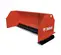 Chasse-neige BOBCAT SNOWPUSHER rouge et noire pour chargeuse à direction à glissement