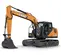 excavatrice CASE orange et grise de 6 à 15 tonnes