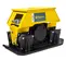 Compacteur à plaque vibratoire jaune et noire pour mini-excavatrice
