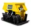 Compacteur à plaque vibratoire jaune et noire pour mini-excavatrice