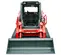 Chargeuse à chenilles compacte Takeuchi rouge, blanche et noire, 2 900 lb à haut débit