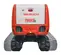 Mini-excavatrice électrique rouge, blanche et noire de 1 200 kg