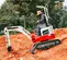 Mini-excavatrice de 1 800 à 1 200 kg