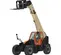 Chariot chariot élévateur à portée variable JLG orange et beige