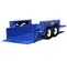 Remorque pneumatique bleue de 4,5 m Remorque surbaissée hydraulique, essieu double