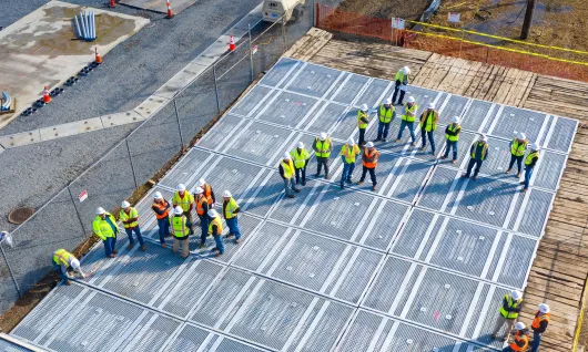 Tapis de mise à la terre EPZ sur le chantier