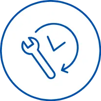 Icône de clé et d’horloge