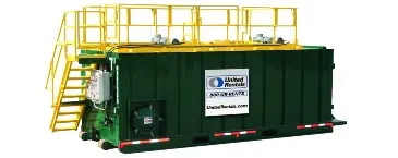 réservoir vert avec rampe jaune