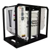 Transformateur abaisseur de 750&nbsp;kVA blanc et noir, 600&nbsp;V à 480&nbsp;V