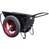 Buggy à béton sur chariot à pousser (chariot géorgien) GARBRO noir et rouge