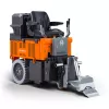 Grattoir de plancher autoporté sur batterie Husqvarna orange et gris