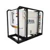 Transformateur abaisseur de 300&nbsp;kVA AES blanc et noir, panneau de 1&nbsp;200&nbsp;A