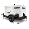 Pompe à vide assistée GENERAC blanche et noire, 10,2 cm, assourdie, diesel