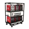Soudeuse LEX noire, rouge et blanche, 350&nbsp;A, 6&nbsp;emplacements, plusieurs opérateurs