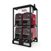 Soudeuse LINCOLN noire et rouge, 350&nbsp;A, 4&nbsp;emplacements, plusieurs opérateurs