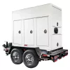 Génératrice remorquable de 175 kW MULTIQUIP blanche, noire et argent, diesel