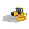 Bulldozer John Deere jaune à faible pression au sol