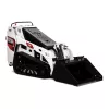 Chargeuse à chenilles compacte BOBCAT blanche et noire de 120 à 180 kg