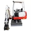Mini-excavatrice TAKEUCHI rouge, blanche et grise de 3 000 à 3 999 lb, zéro balancement de l’arrière