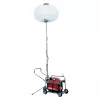 Support d’support d’éclairage à ballonnet MULTIQUIP rouge, gris et noir avec chariot, 1 000 à 1 600 W