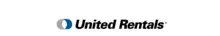 United Rentals Logo imaged in white background.