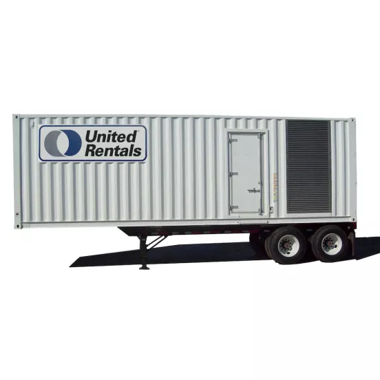 Groupe électrogène industriel mobile 500 kW blanc