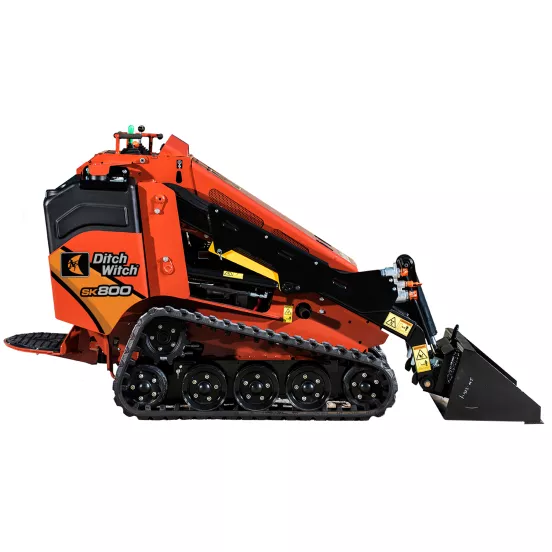 Chargeuse à chenilles compacte DITCHWITCH orange et noire 270 à 499 kg