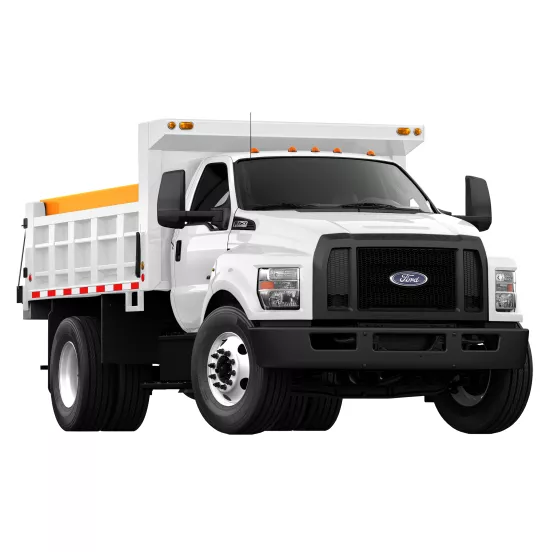 Camion-benne Ford blanc